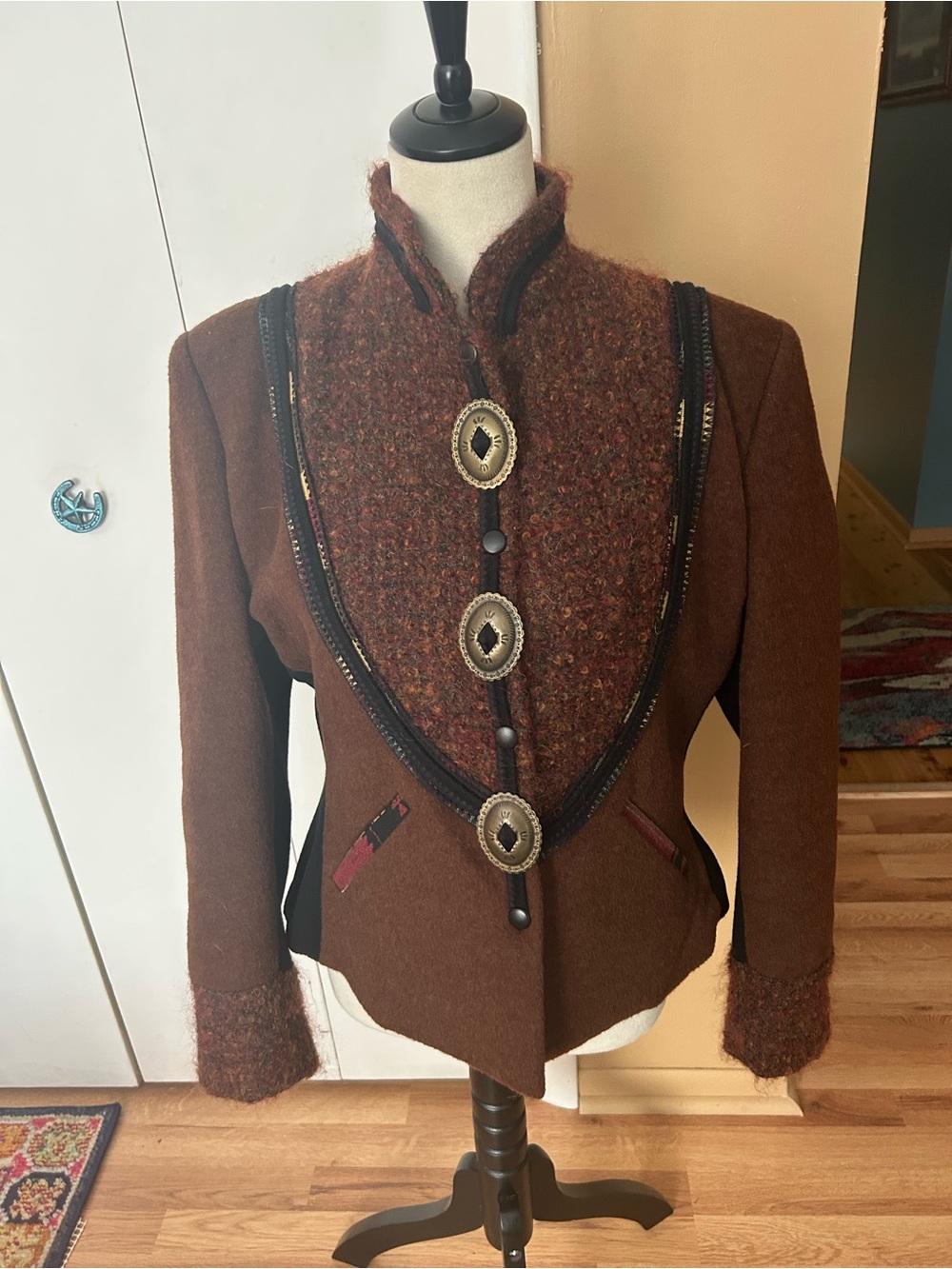 Coldwater Creek Coloratura Mixed-Texture Women's Blazer with Statement Conchos